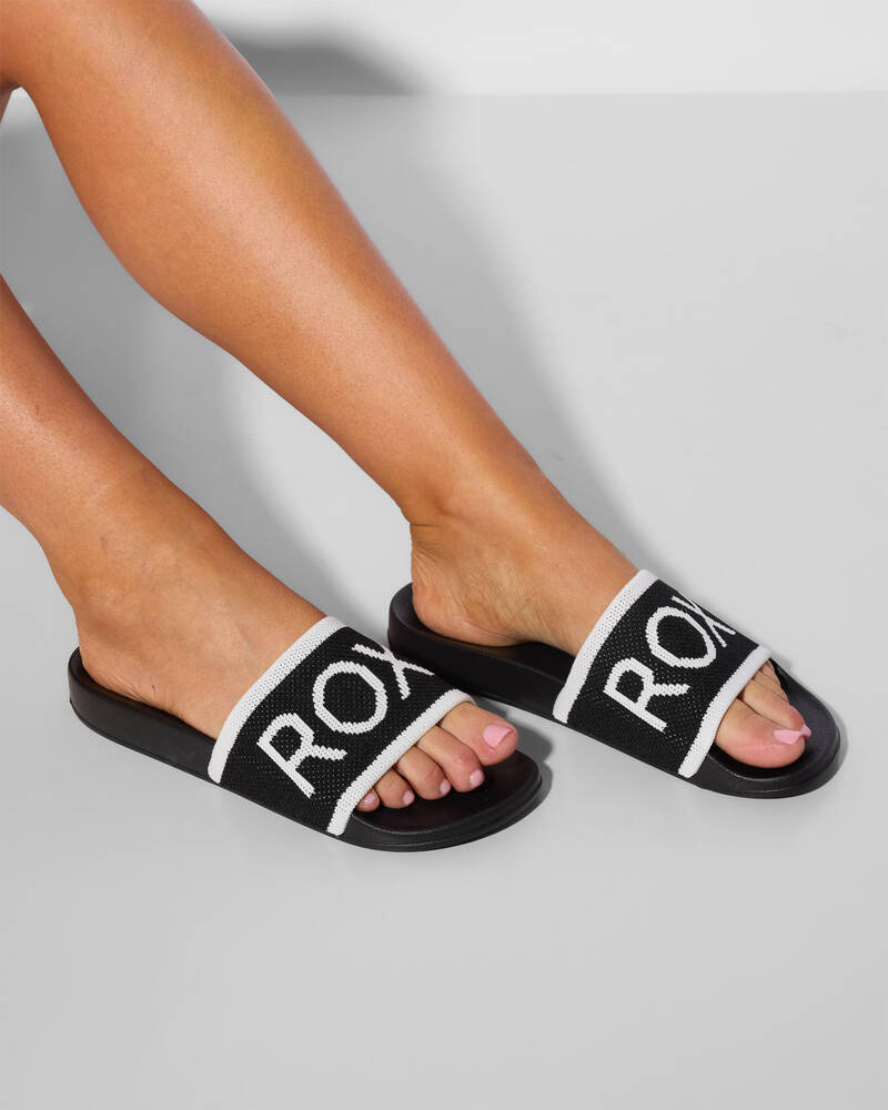 Roxy Womens Roxy Slippy Knit Slide Sandals for Womens