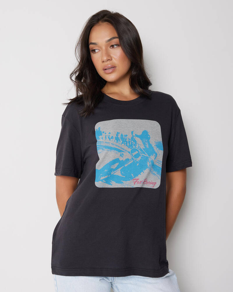 Fox Scripted Photo Short Sleeve T-Shirt for Womens