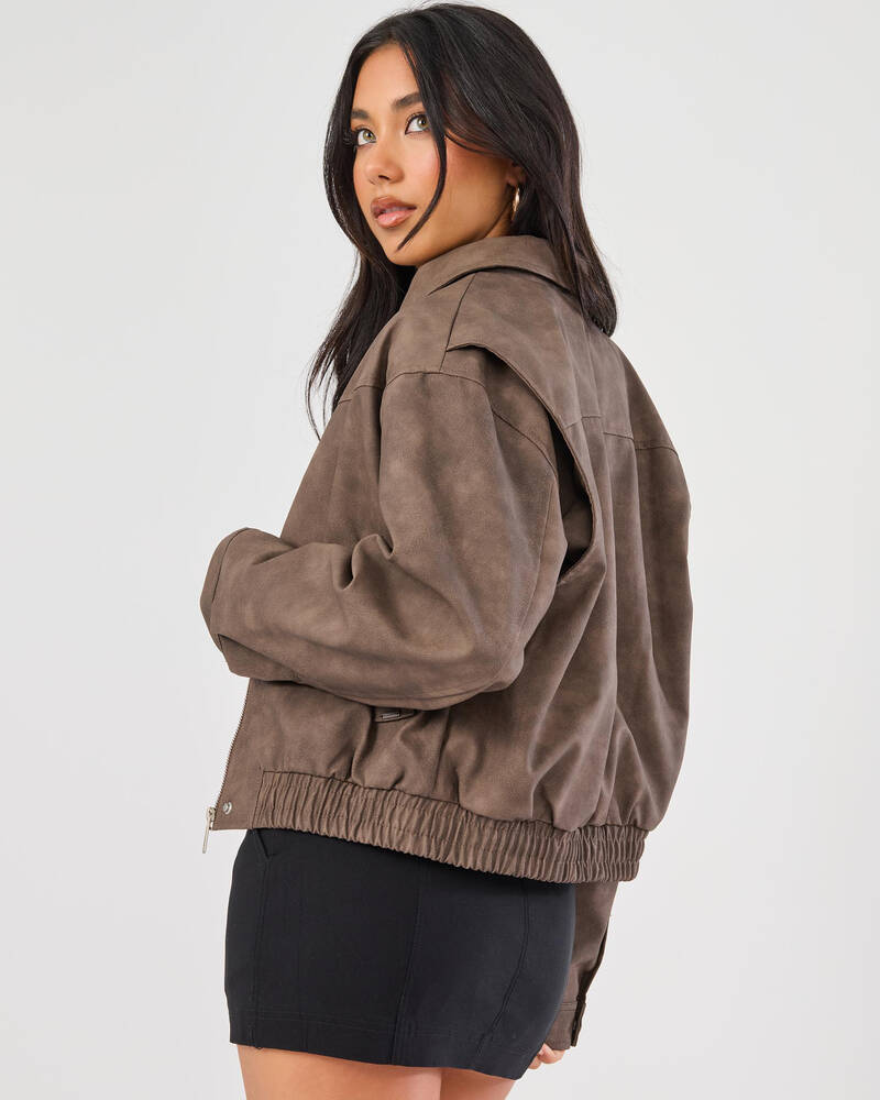 Ava And Ever Brando Faux Leather Jacket for Womens