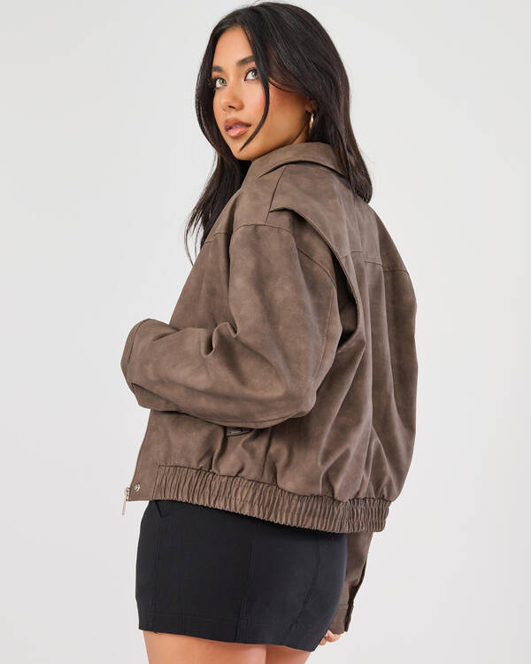 Ava And Ever Brando Faux Leather Jacket for Womens