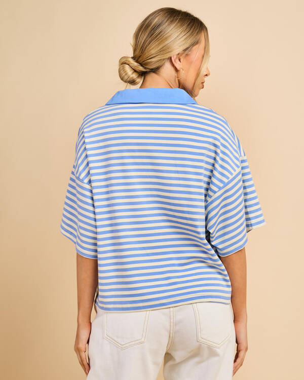 Mint Vanilla Hunter Stripe Shirt for Womens