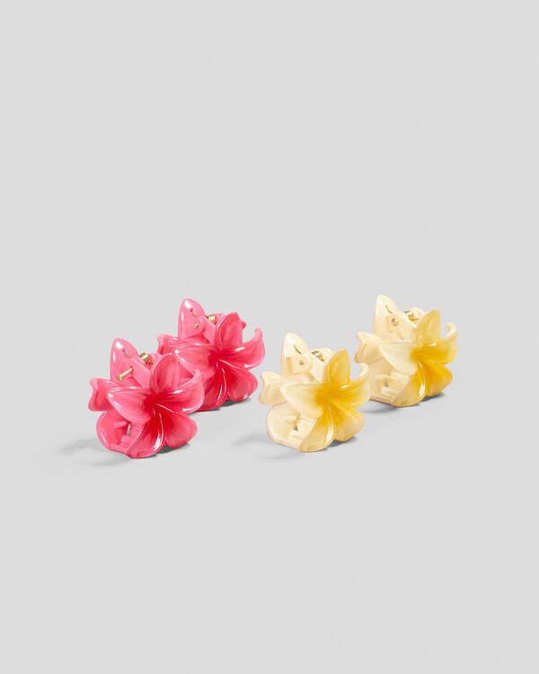 Karyn In LA Baby Frangipani Hair Claw Clip Pack for Womens