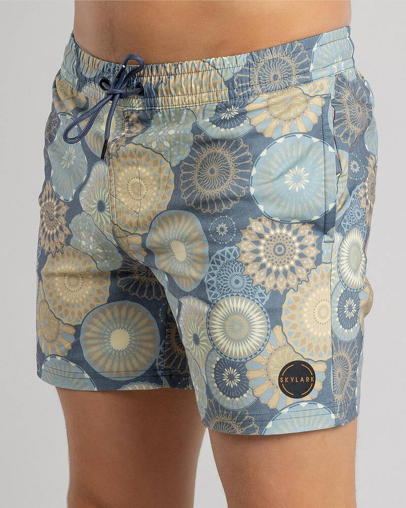 Skylark Radial Elastic Waist Shorts for Mens