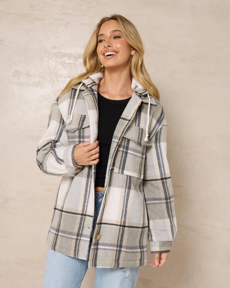 Mooloola Flynn Hooded Shacket for Womens
