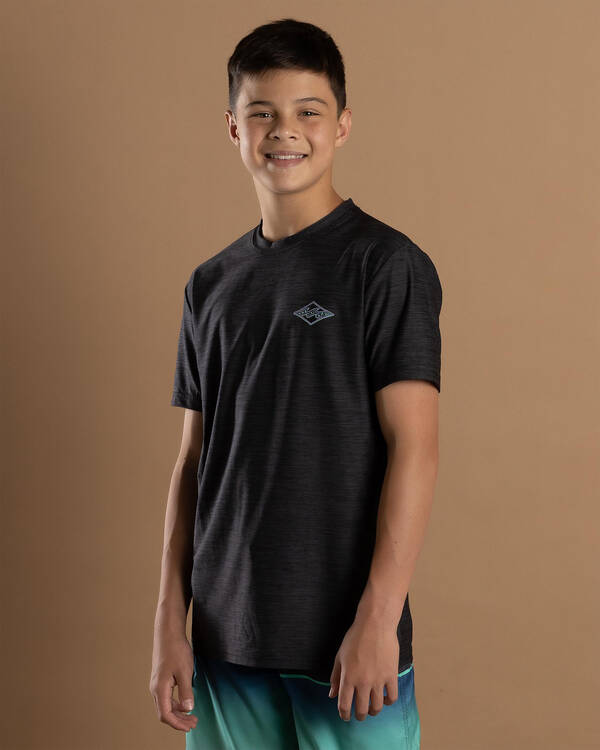 Billabong Boys' Diamond Shoreline Short Sleeve Rash Vest for Mens