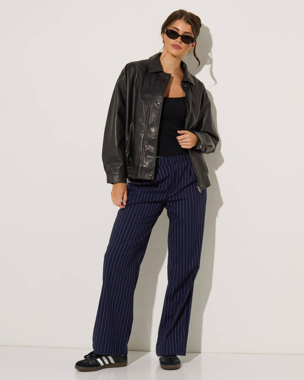Ava And Ever Maverick Faux Leather Bomber Jacket for Womens