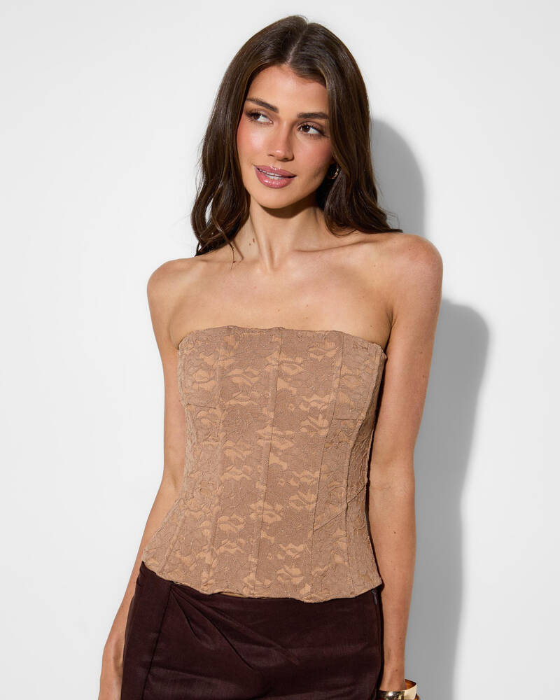 Ava And Ever Meli Lace Corset Top for Womens