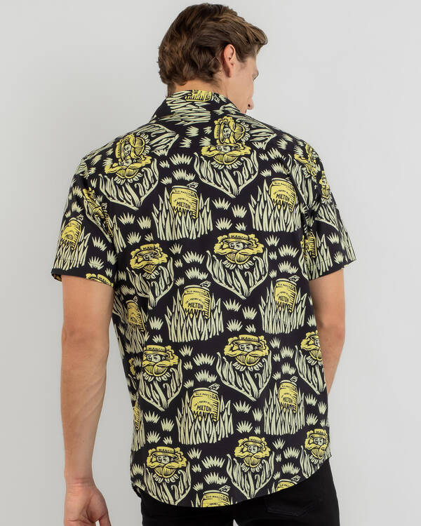 Milton Mango Night Garden Short Sleeve Shirt for Mens