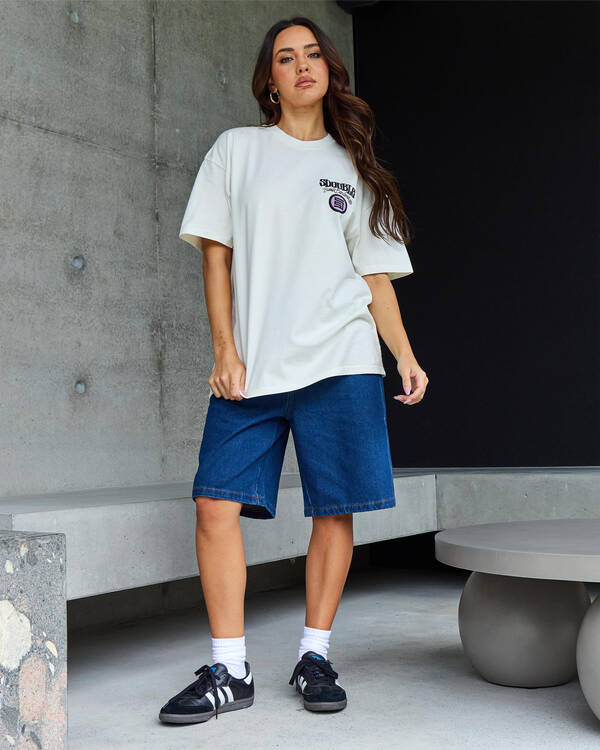 S-Double Womens Denim Standard Shorts for Womens