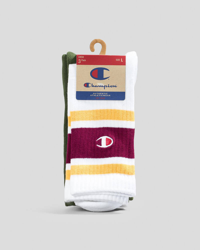 Champion Mixed Crew Socks 3 Pack for Mens