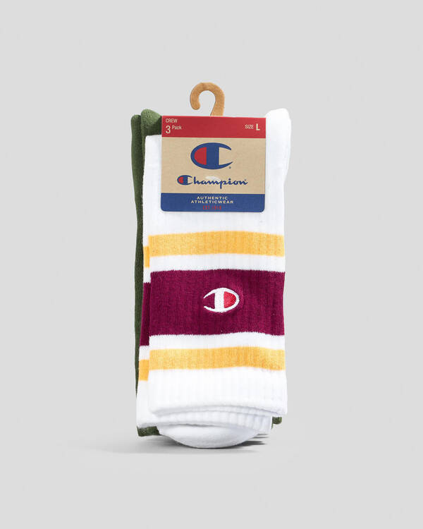 Champion Mixed Crew Socks 3 Pack for Mens