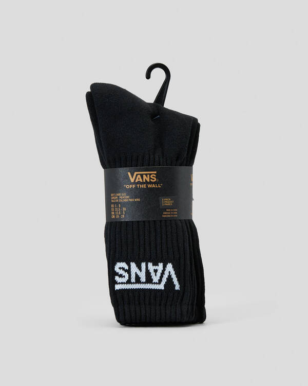 Vans Boys' Classic Crew Socks 3 Pack for Mens