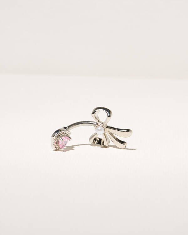 Karyn In LA Claire Bow Belly Ring Pack for Womens