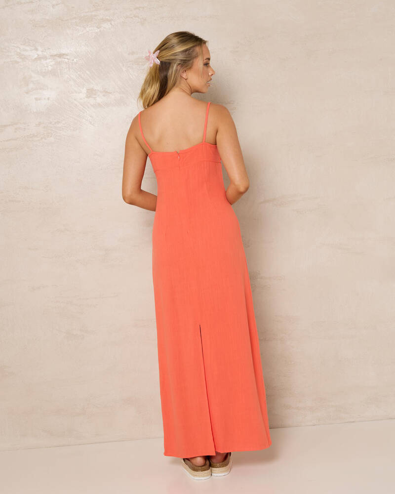 Rhythm Austin Gathered Maxi Dress for Womens