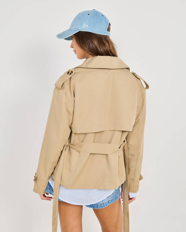 Ava And Ever Gadget Cropped Trench Coat for Womens