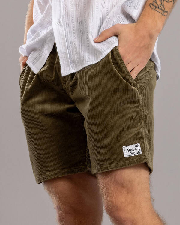 Skylark Texture Elastic Waist Shorts for Mens