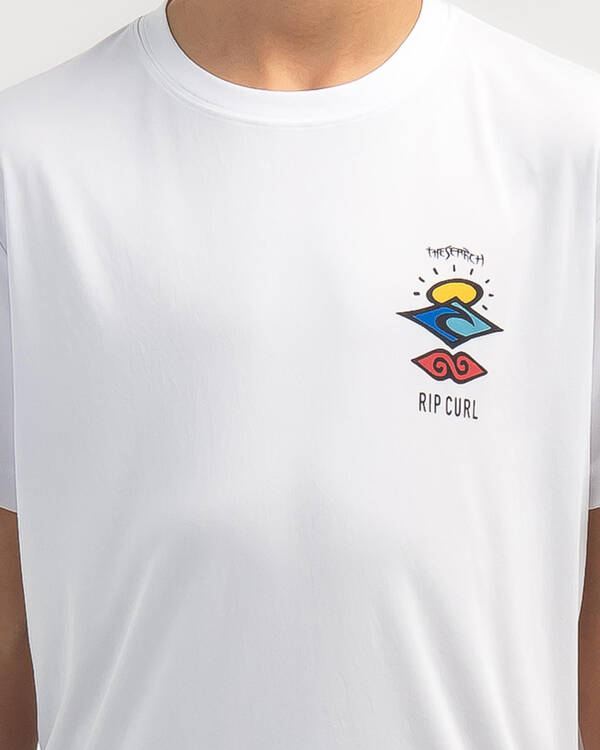 Rip Curl Boys' Icons Surflite Short Sleeve Rash Vest for Mens