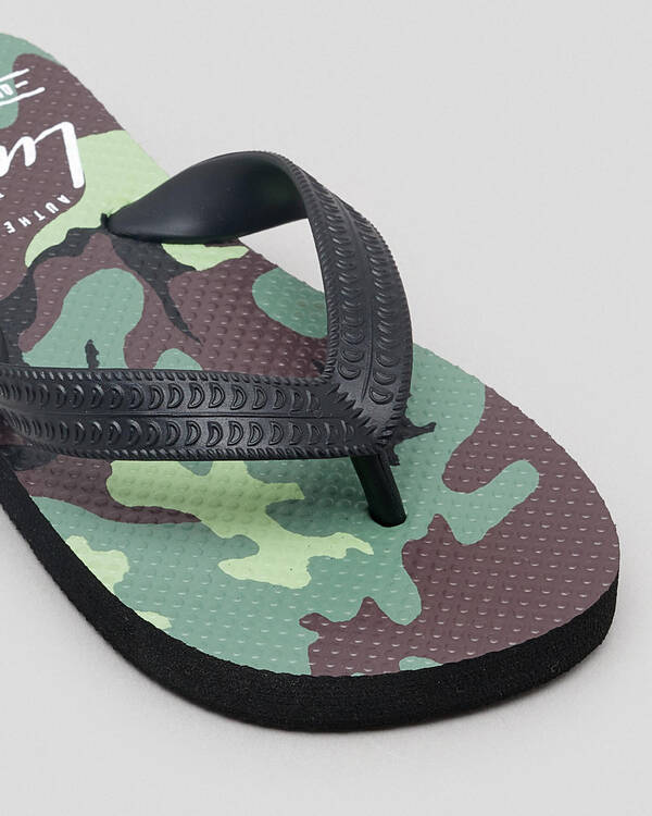 Lucid Junior Boys' Camo Wedge Thongs for Mens