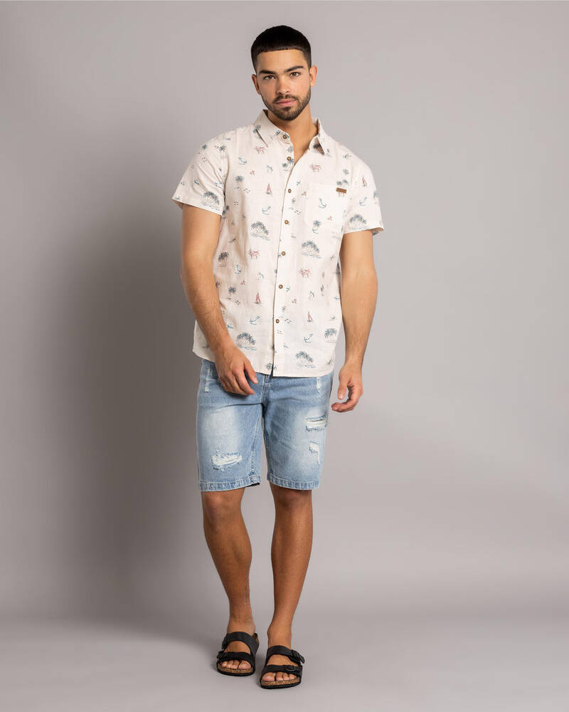 Salty Life Seashore Short Sleeve Shirt for Mens