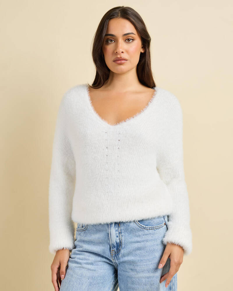Mooloola Amara V Neck Knit Jumper for Womens