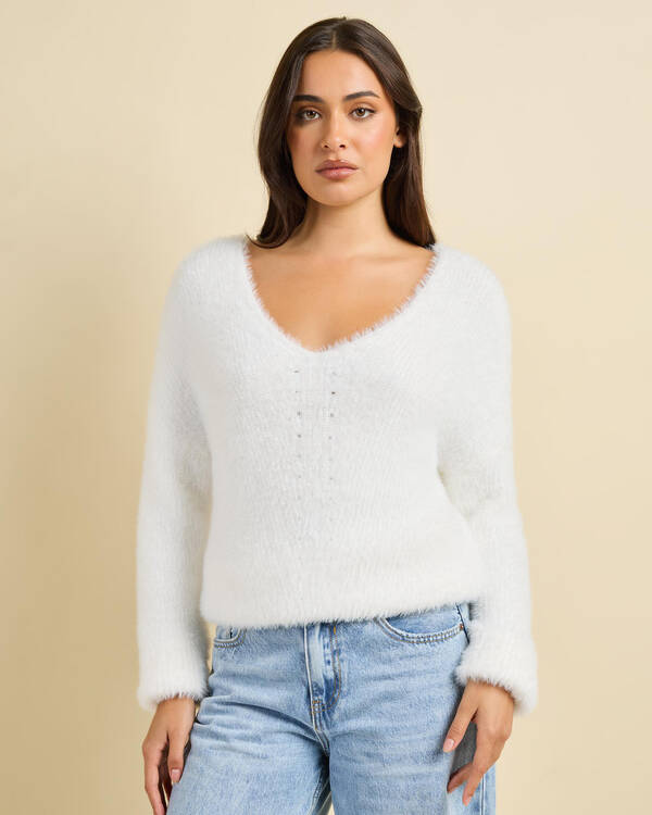Mooloola Amara V Neck Knit Jumper for Womens