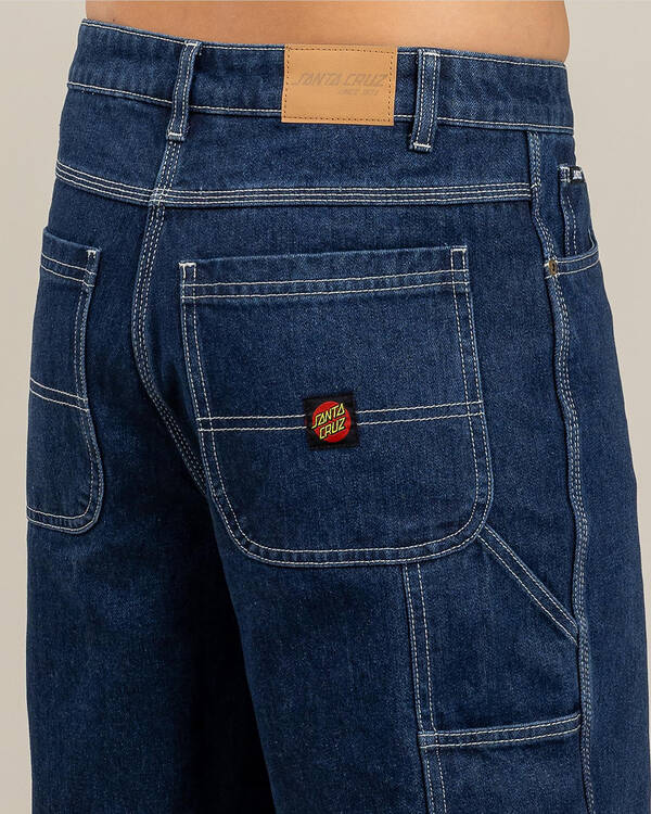 Santa Cruz Classic Dot Denim Carpenter Shorts for Mens
