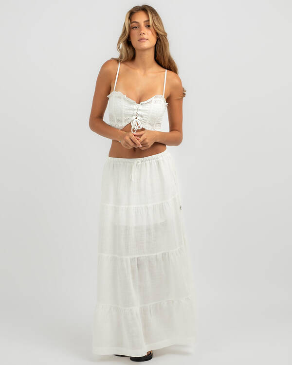 Rhythm Classic Tiered Maxi Skirt for Womens
