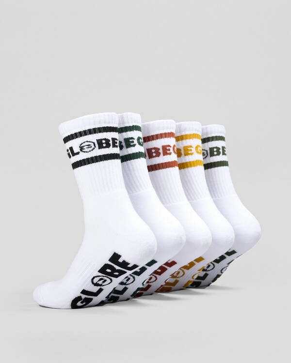 Globe Tilt Crew Socks 5 Pack for Mens
