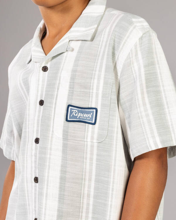 Rip Curl Boys' Mod Cali Stripe Short Sleeve Shirt for Mens