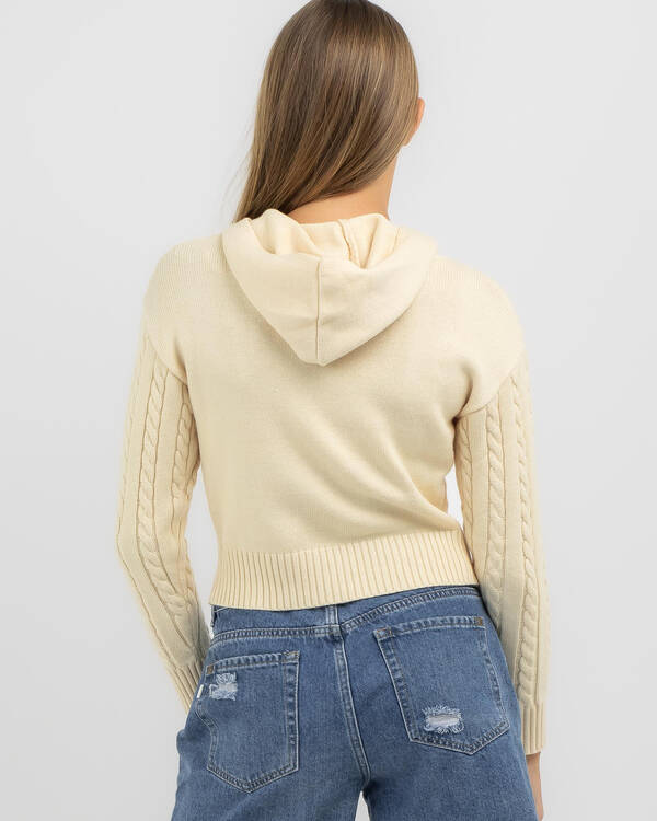 Ava And Ever Girls' Bailee Hooded Cable Knit Jumper for Womens