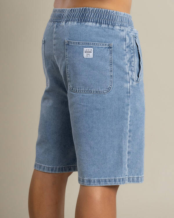 Lucid Format Denim Walk Shorts for Mens