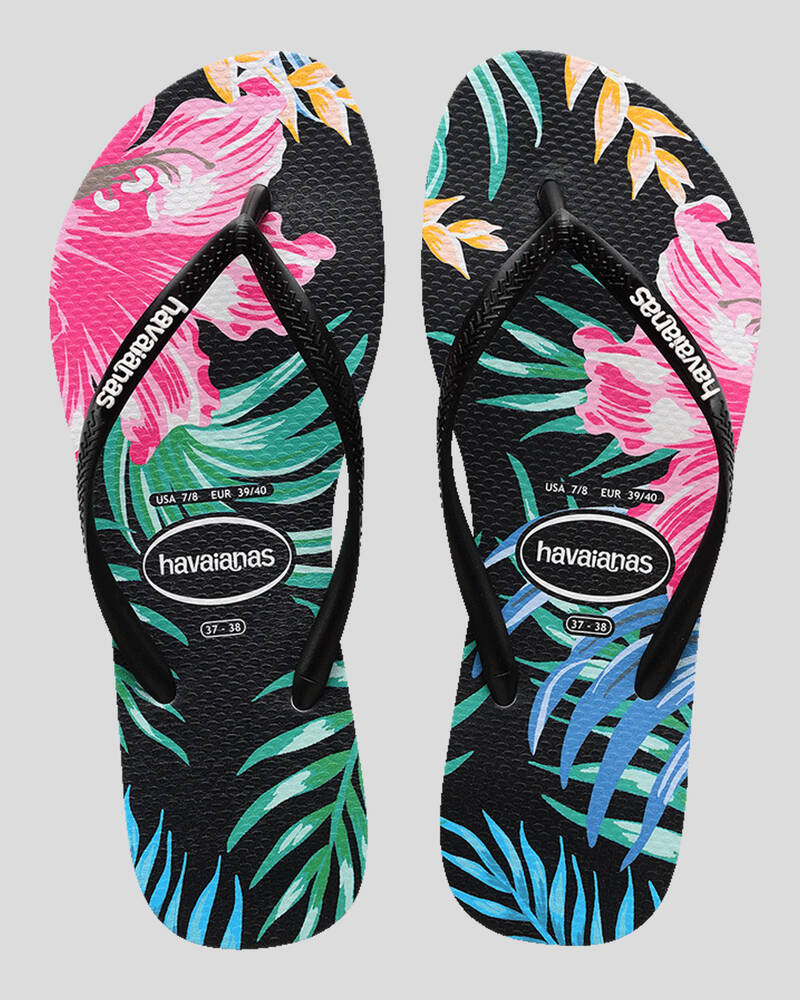 Havaianas Kids' Slim Floral Palm Thongs for Womens