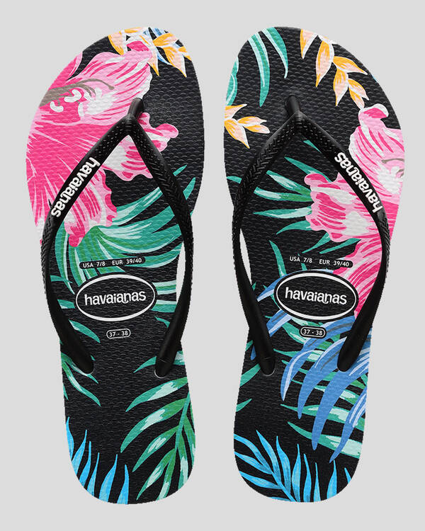 Havaianas Kids' Slim Floral Palm Thongs for Womens