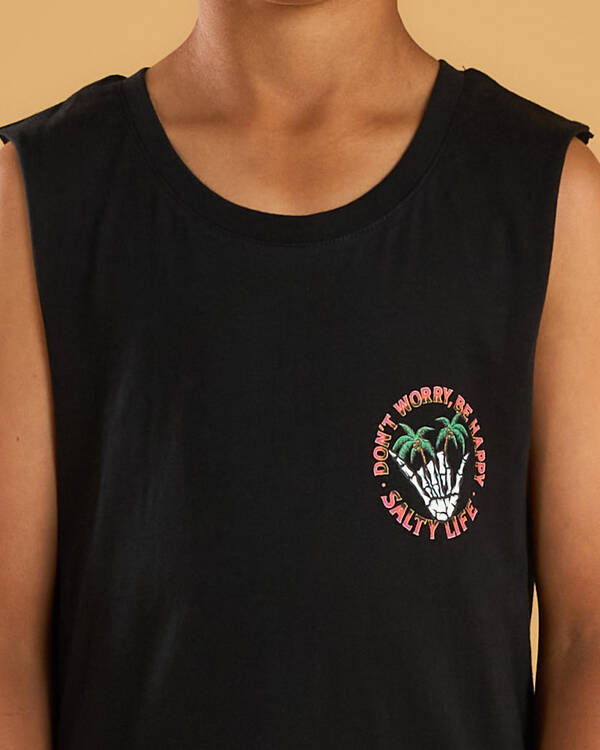 Salty Life Boys' Be Happy Muscle Tank for Mens