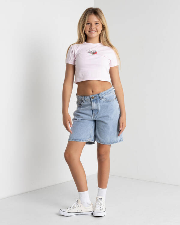 Santa Cruz Girl's Oval Dot Splice Front T-shirt for Womens