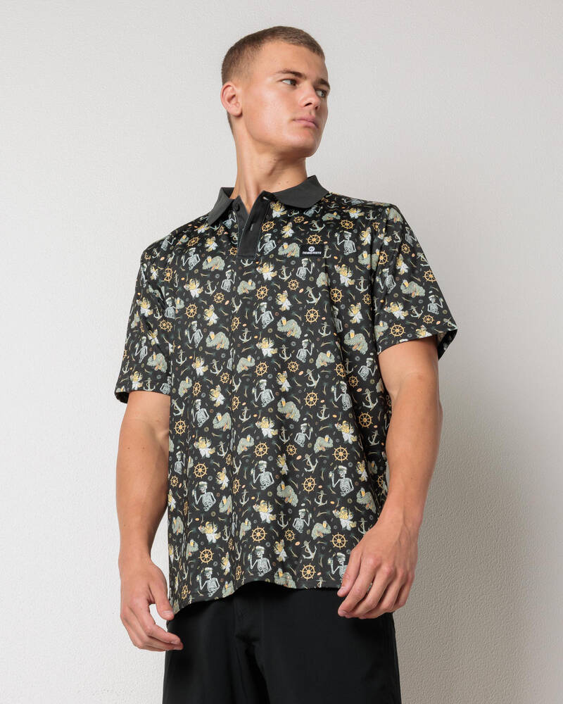 The Mad Hueys Croc Captain Party Polo Shirt for Mens