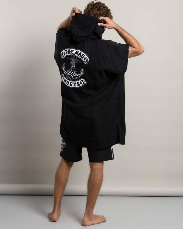 The Mad Hueys Skull Anchor Hooded Beach Towel for Mens