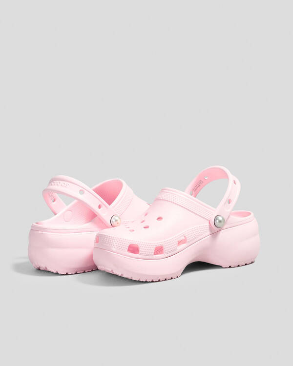 Crocs Classic Platform Pearl Clogs for Womens