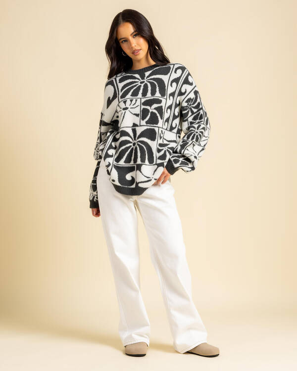 Rip Curl AOTS-TY Williams Oceanic Jacquard Crew Knit Sweater for Womens