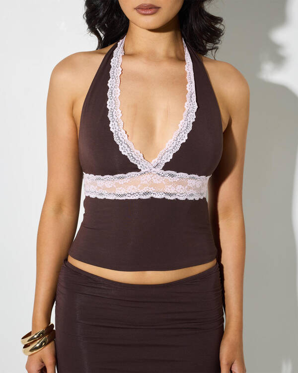 Ava And Ever Charlie Lace Halter Top for Womens