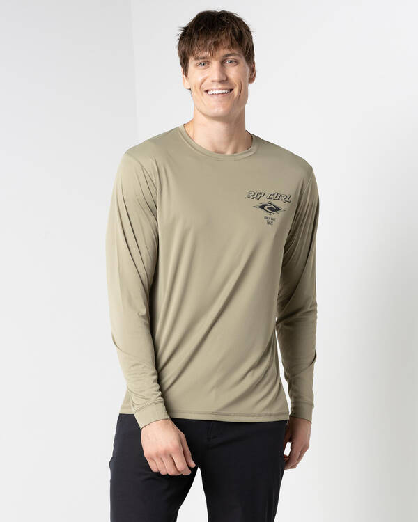 Rip Curl Icons Surflite UPF Long Sleeve Rash Vest for Mens