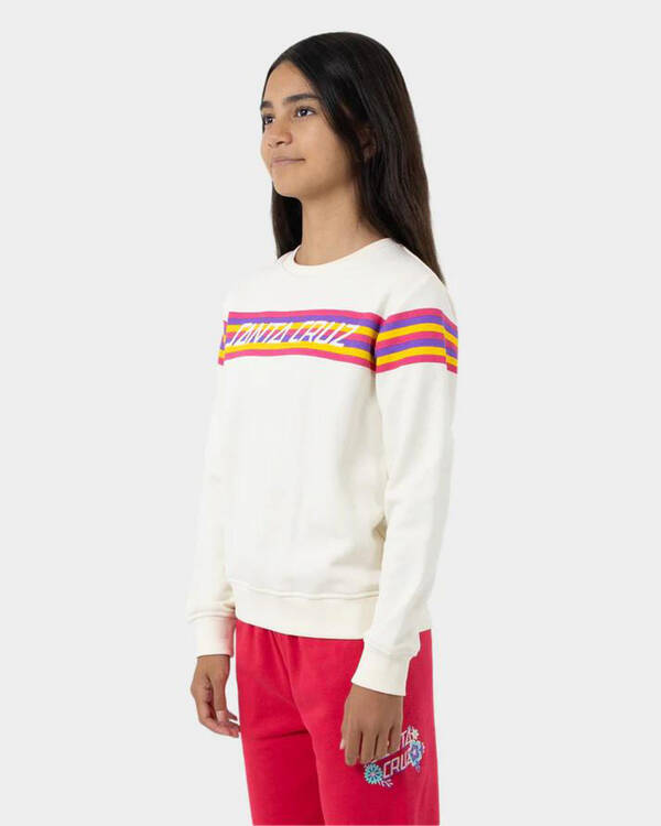 Santa Cruz Girls' SC Rainbow Stripe Front Sweatshirt for Womens