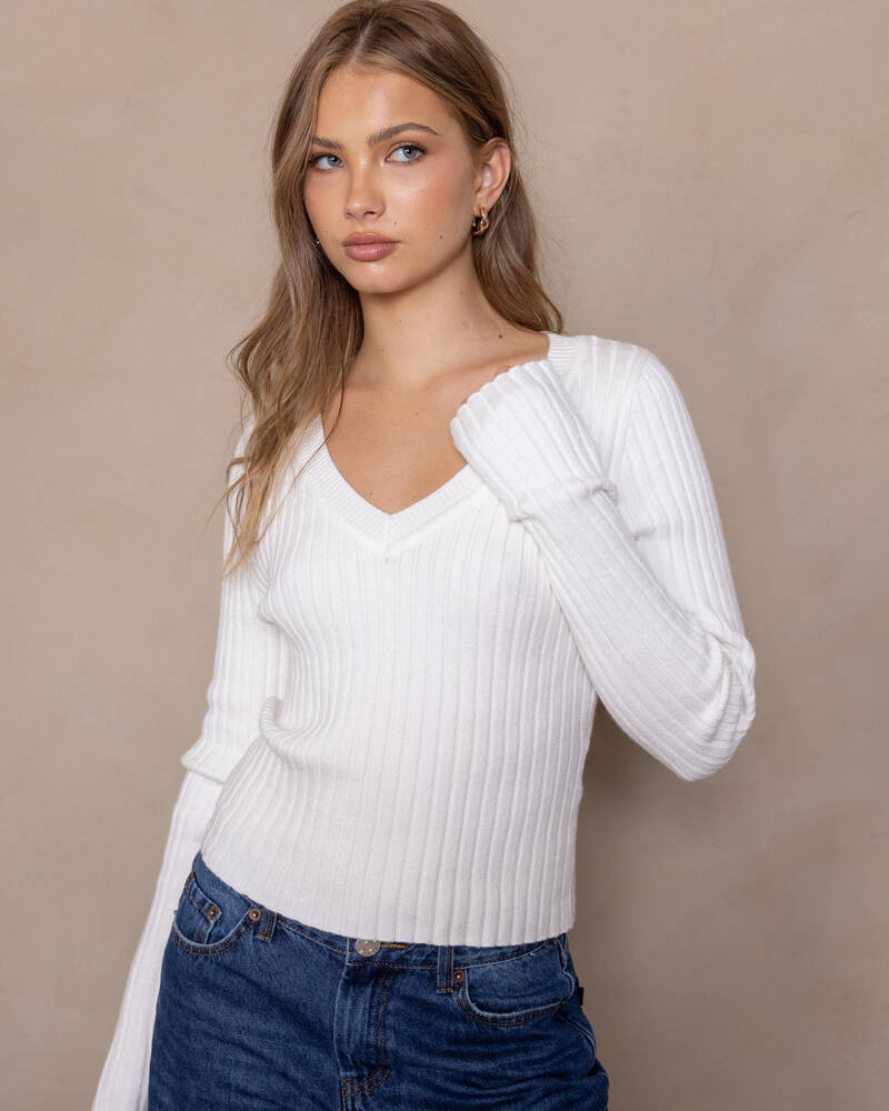 Ava And Ever Khloe Long Sleeve Knit Top for Womens