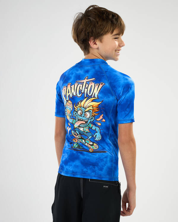 Sanction Boys' Brain Freeze Short Sleeve Rash Vest for Mens