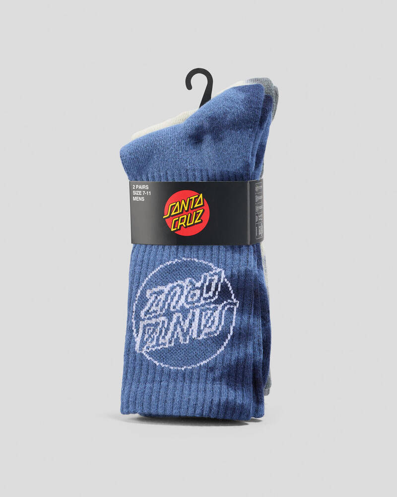 Santa Cruz Opus Dot Crew Socks 2 Pack for Mens