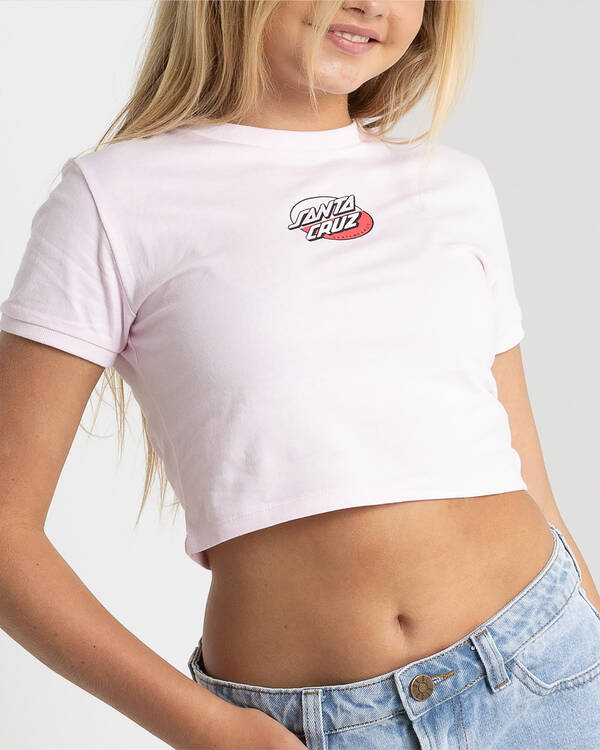 Santa Cruz Girl's Oval Dot Splice Front T-shirt for Womens