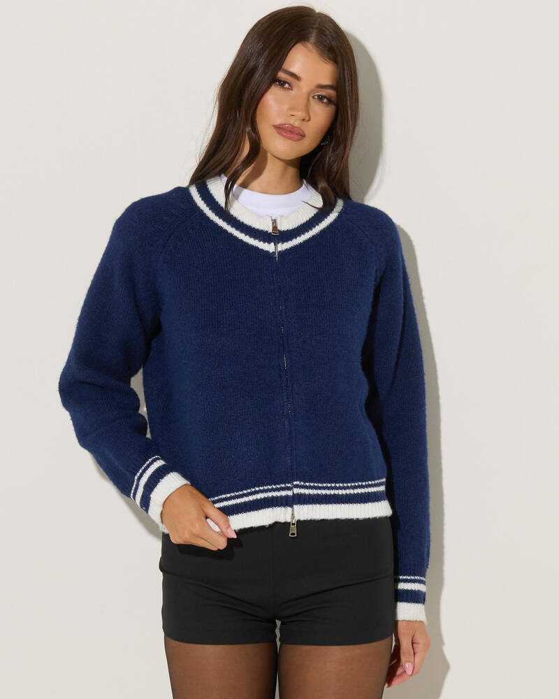 Ava And Ever Bowie Zip Knit Jumper for Womens