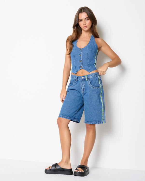 Rusty Flip Mommy Denim Shorts for Womens