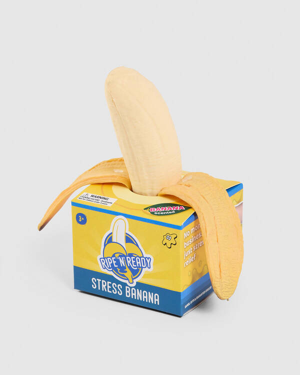 Bubblegum Stuff Ripe N Ready Stress Banana Squishy Fidget Toy for Unisex