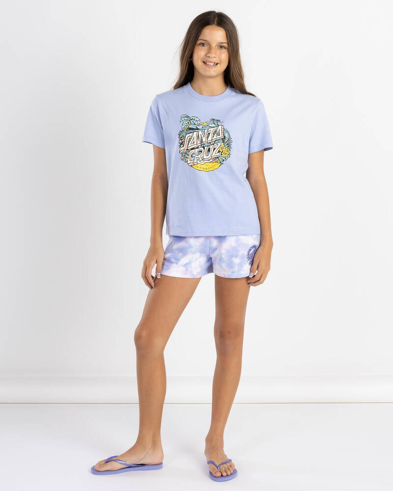 Santa Cruz Girl's Aloha Dot Front T-shirt for Womens